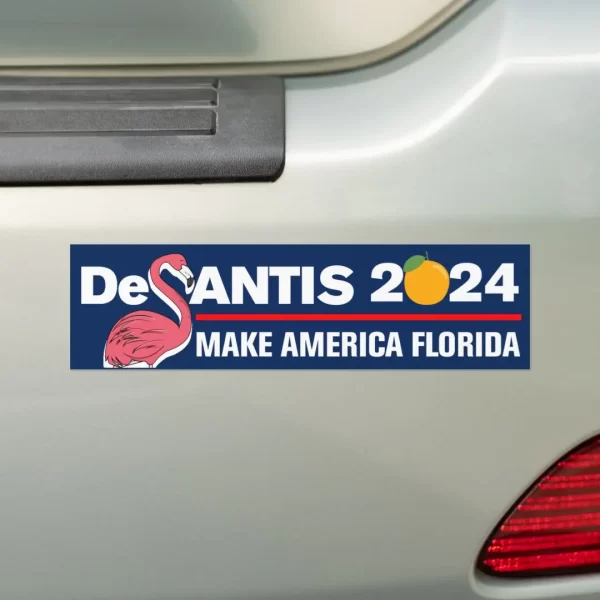 DeSantis-Make-America-Florida-Flamingo-Bumper-Sticker
