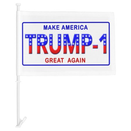 Trump 1 car flag front