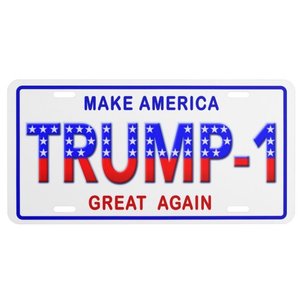 Trump 1 license plate